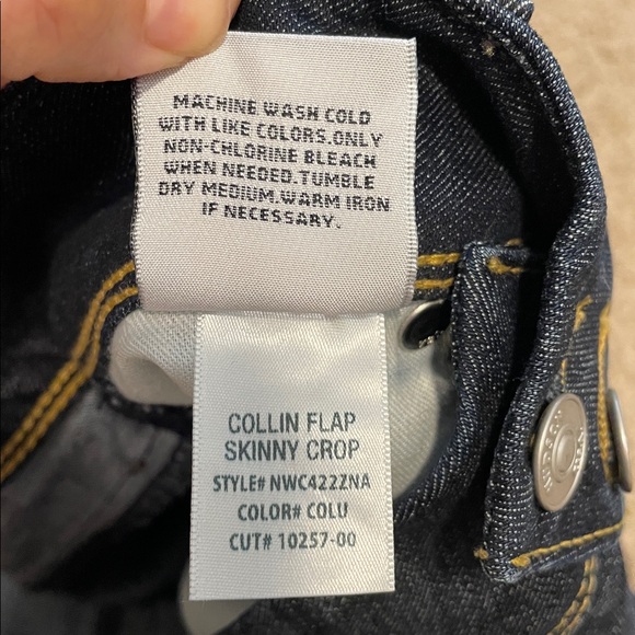 HUDSON COLLIN SKINNY MID-RISE CROP JEANS size 27 NWOT DARK WASH - Picture 9 of 9